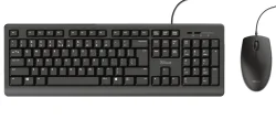 Комплект Trust Primo безжична клавиатура + мишка, черен