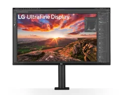 Monitor, LG 32UN880K-B, 31.5\" UltraFine Ergo 4K, IPS AG, DCI-P3 95%, 5ms, 350 cd/m2, 1000:1, 3840x2160, HDR 10, USB Type-C 60W, USB, HDMI, DisplayPort, AMD FreeSync, Speaker 5Wx2, LG Switch, Reader Mode, Tilt/Height/Swivel/Pivot/Extend/Retract, Black