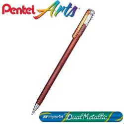 Roller pen Pentel Dual Metallic 1.0 or/y