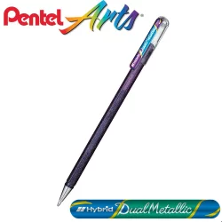 Roller pen Pentel Dual Metallic 1.0 l/bl