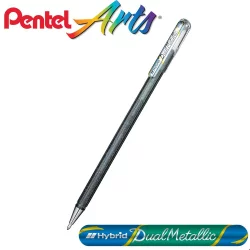 Roller pen Pentel Dual Metallic 1.0 silv