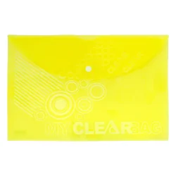 Папка джоб с копче FO-CBF05 A4 жълт
