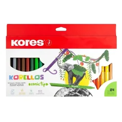Флумастери Kores Korellos Conic 24цв.