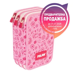 Несесер MILAN Flowicorn 3 ципа 49 ч. роз